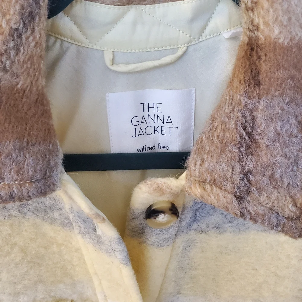 ✨️SOLD✨️NWT-Aritzia Ganna Long/Coat in Brown & Yellow Plaid Ladies Sz S - Picture 8 of 8